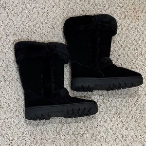 Style & Co. Black Fur-Lined Boots